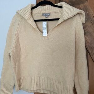 J. Crew Women's Butter Yellow Wool Blend Sailor Sweater XXS, NWT